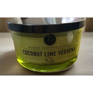 DW Home Large‎ Double Wick Candle, Coconut Lime Verbena 3 Wick 26 Hours New